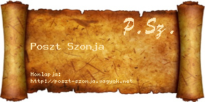 Poszt Szonja névjegykártya